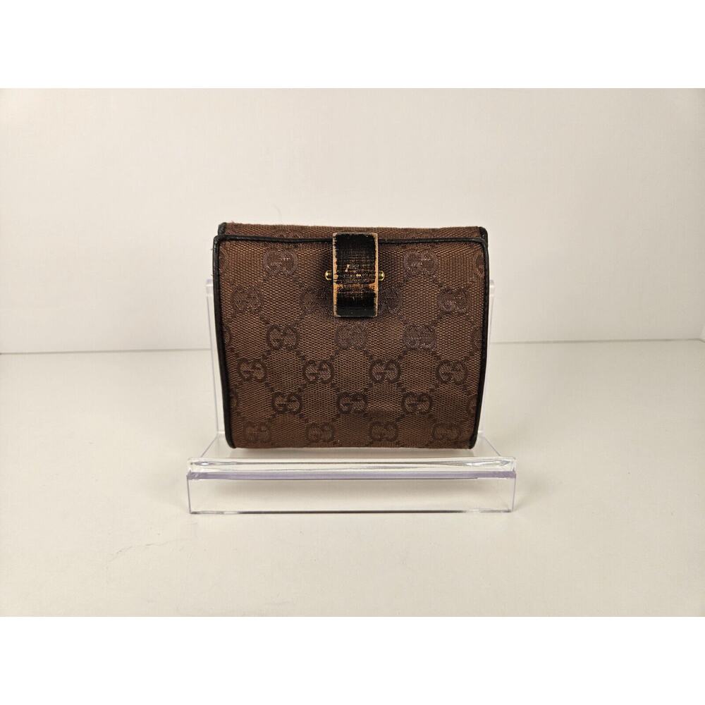 Authentic GUCCI women's brown guccisima canvas wallet